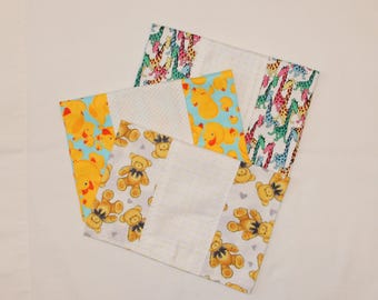 Paño de franela para eructar - Estampados de osito, pato y jirafa - Regalo para baby shower - Regalo para el Día de la Madre