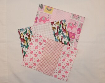 Paños de franela para eructar ~ Regalo para bebé ~ Elefantes rosas ~ Jirafas ~ Flores ~ Regalo para baby shower - Regalo para el Día de la Madre