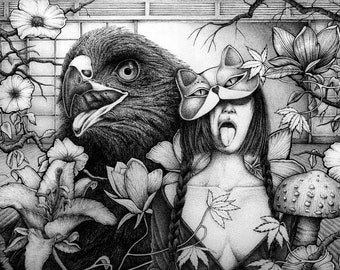 Moi Moi & The Hawk - Limited Edition A3+ Fine Art Print