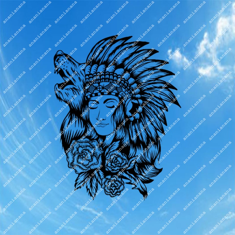 Download Native American Girl Svg File-american indians Original ...