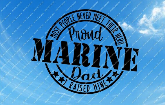 Marine Dad Svg Proud Marine Dad Design Marine Corps Svg Etsy