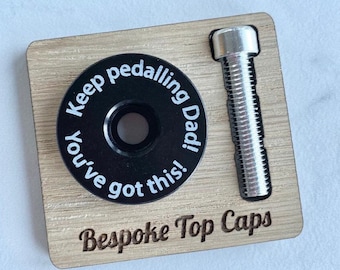 Personalised Headset Top Cap, Personalised Cycling Gift, Road Bike Gift, Cycling Fan Gift, Christmas gift for Cyclists, Mountain Biking