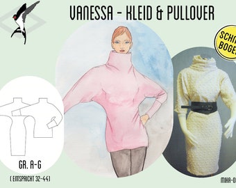 Vanessa Kleid & Pulli - Schnittbogen Gr. 32-44