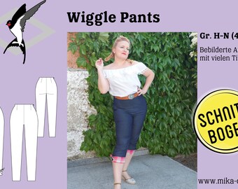 Wiggle Pants – Schnittmuster Retro Caprihose Gr. 46-58