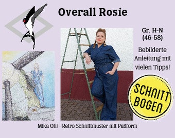 Rosie Retro Overall -Schnittbogen Gr. 46-58