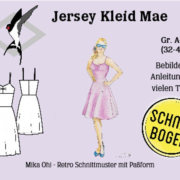Mae Jersey Kleid – Schnittbogen Gr. 32-44