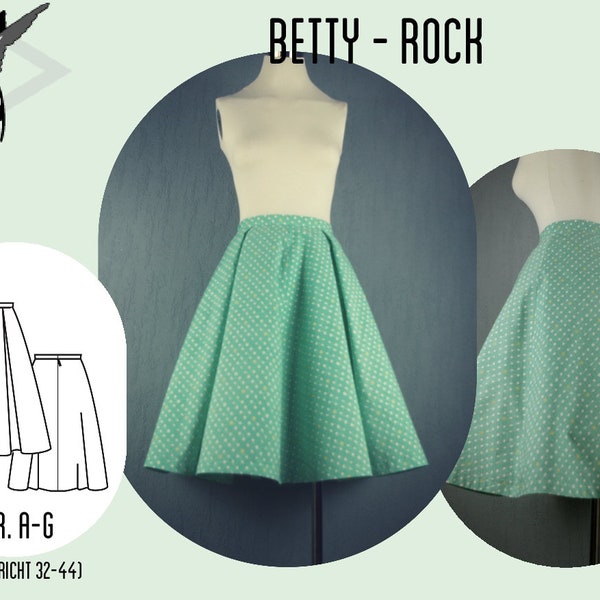 Betty Retro Rock - PDF Schnitt Gr. 32-44