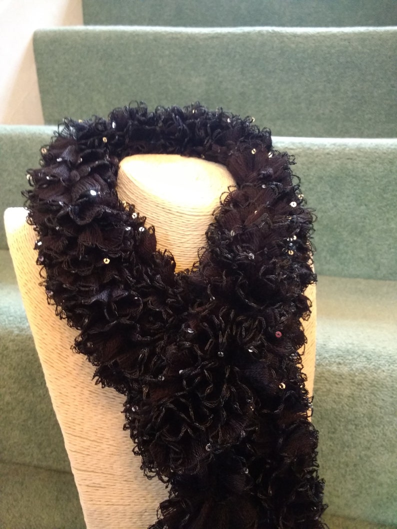 black boa scarf