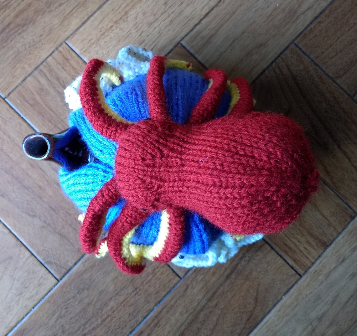 Octopus Tea Cosy, Handmade Knitted Tea Cosy Perfect for Gifts for the