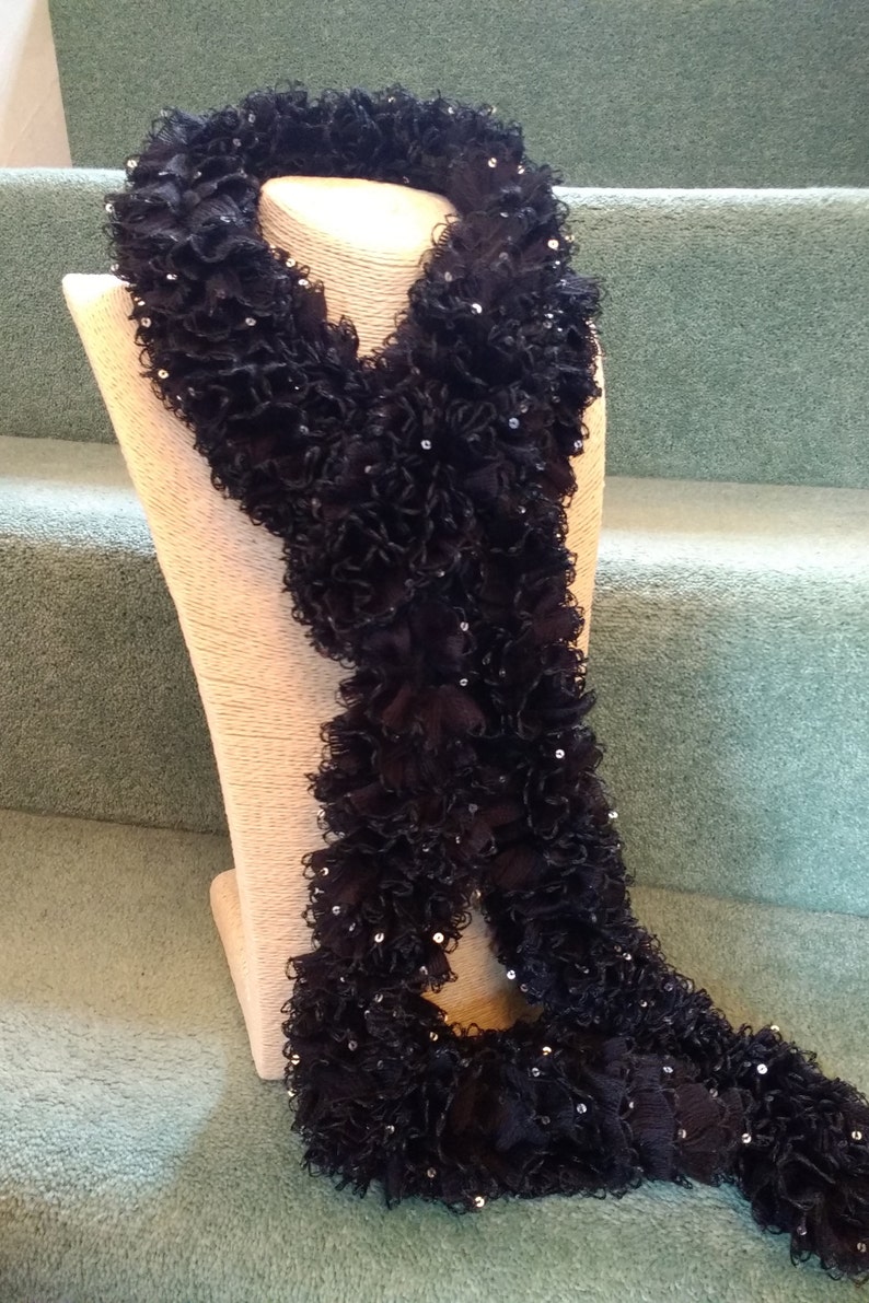 black boa scarf