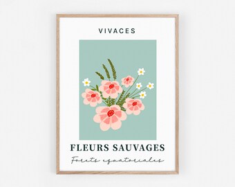 Affiche florale FLEURS SAUVAGES