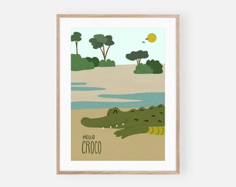 Affiche crocodile