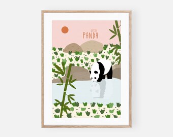 Poster enfant little panda