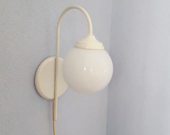 Vintage French lantern wall lamp ball, 1970s