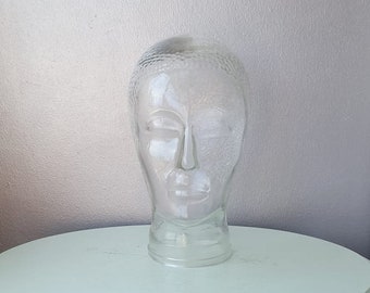 Glass mannequin head 70s