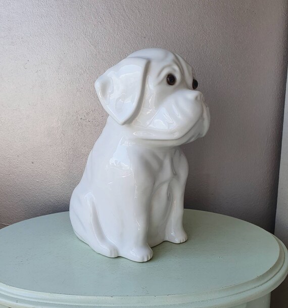 1980 年代のヴィンテージのセラミック犬の像 - Etsy 日本