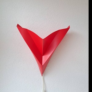 Beautiful vintage red plastic wall lamp Ikea, 90s
