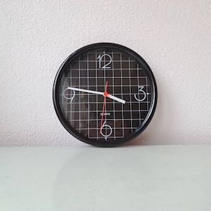 Orologio da parete vintage in plastica Quartz, anni &#39;80