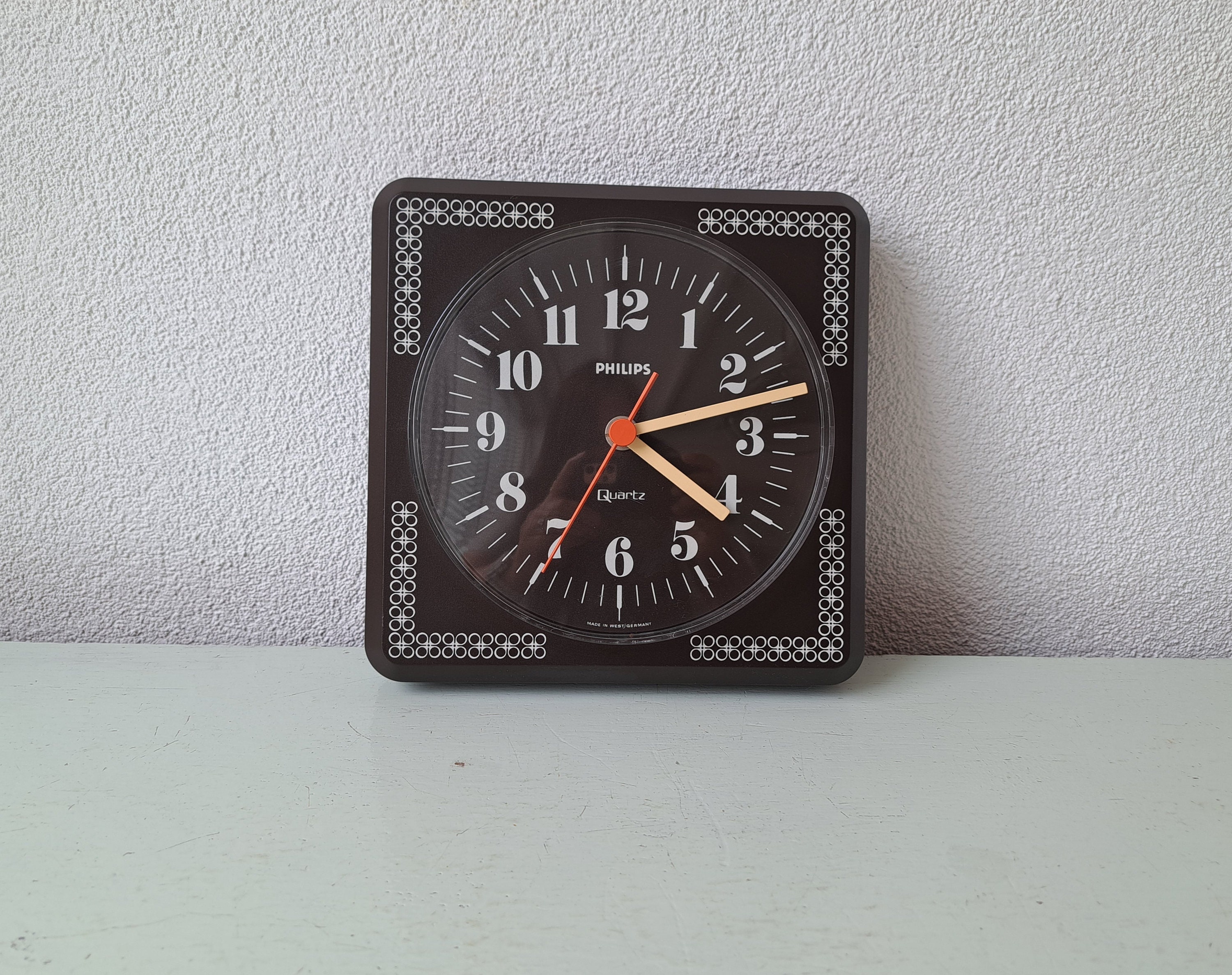 希少　80s PHILIPS 掛時計　フィリップス　ヴィンテージ　西ドイツ製 非常に素晴らしいヴィンテージのフィリップス掛け時計、1980 年代