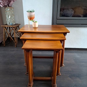 Fantastic set of wooden nesting tables (set of 3), 1970s