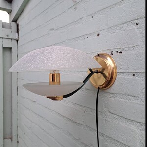 Beautiful glass wall lamp, Hollywood Regency style, 1980s