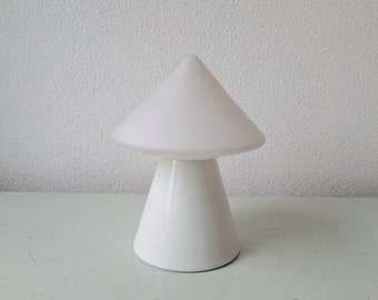 Beautiful glass mushroom table lamp Hala Zeist, 1980s, white space age