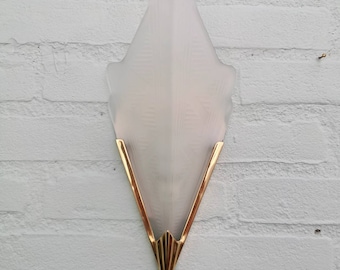 Beautiful glass wall lamp, 80s