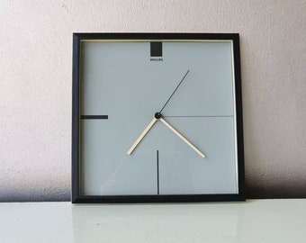 Reloj de pared minimalista Philips, Alemania Occidental de los años 80