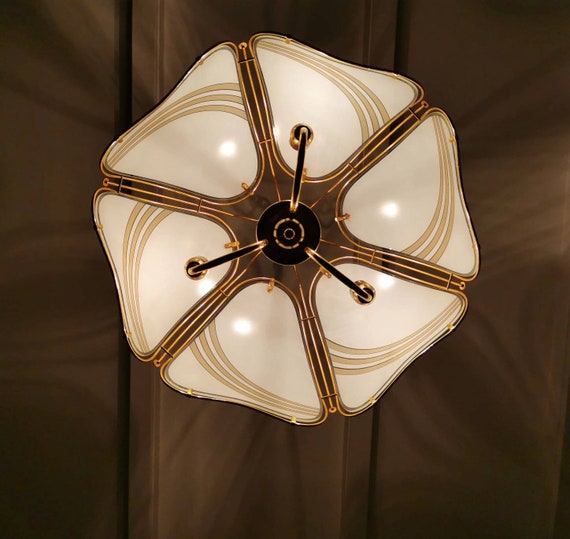 Beautiful Vintage Pendant Lamp Hollywood Regency Style, 80s - Etsy