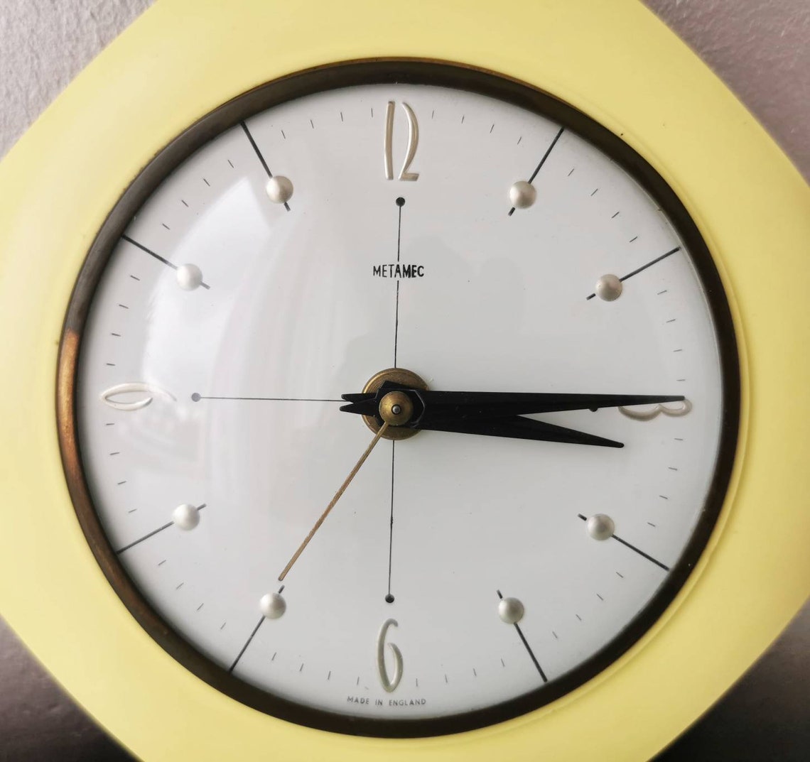 Vintage electric wall clock Metamec made in England 1970s Etsy