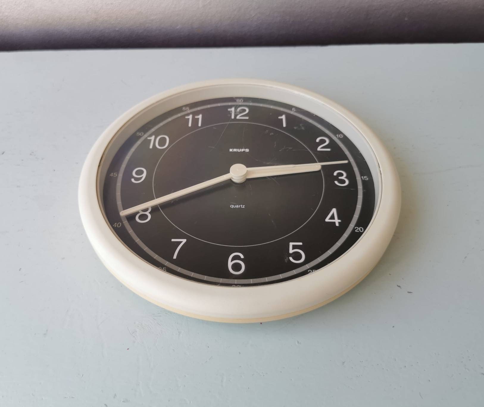 Vintage Plastic Wall Clock Krups 80s Etsy