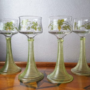 Set aus 4 Weißweingläsern, hergestellt in Deutschland in den 60er Jahren