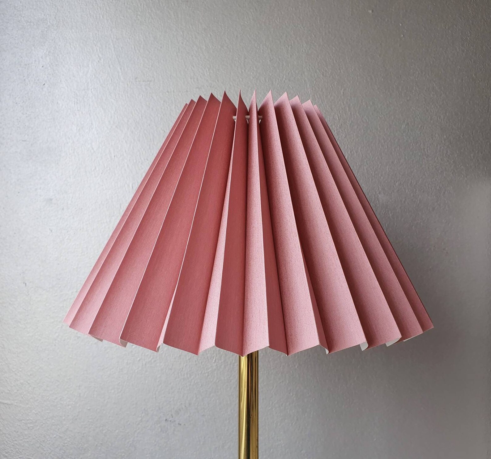 Large table lamp Bony Design with fabrics Plissé hood years 80 Etsy