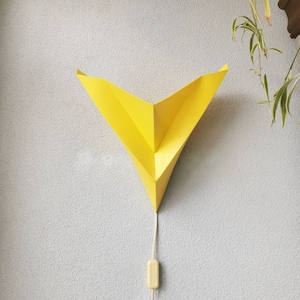 Beautiful vintage yellow plastic wall lamp Ikea, 90s
