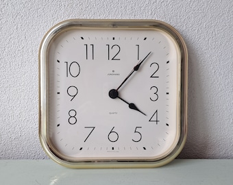 Vintage Wall Clock Junghans Quartz, 1980s