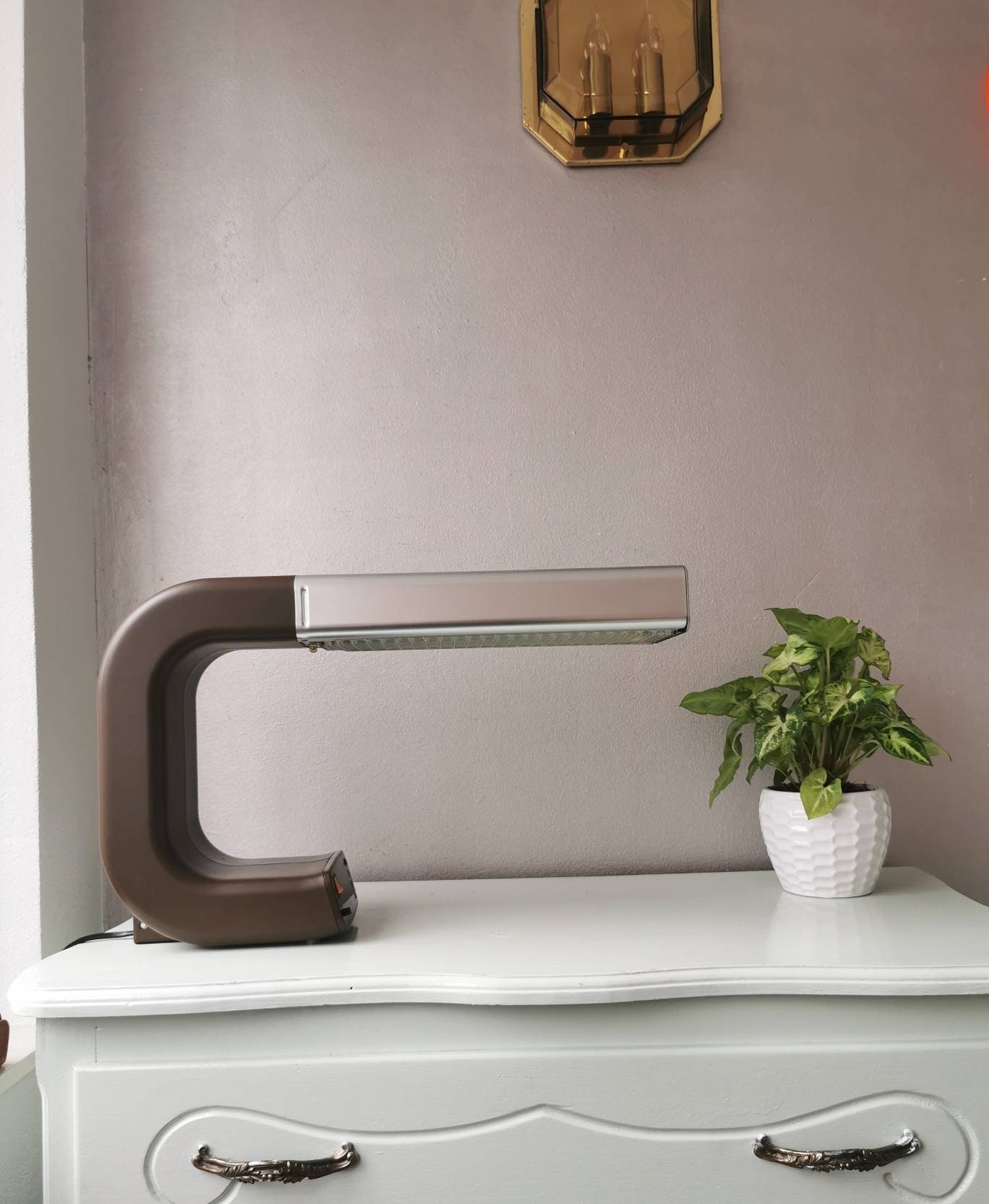 Vintage Plastic Desk Lamp/alarm Clock Knox Design 70s Space Etsy