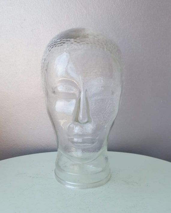 70s スペイン製 ヴィンテージ ガラスマネキンヘッド 1970's スペイン製