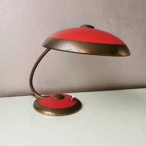 Lampada da tavolo/scrivania francese in metallo vintage, anni &#39;70