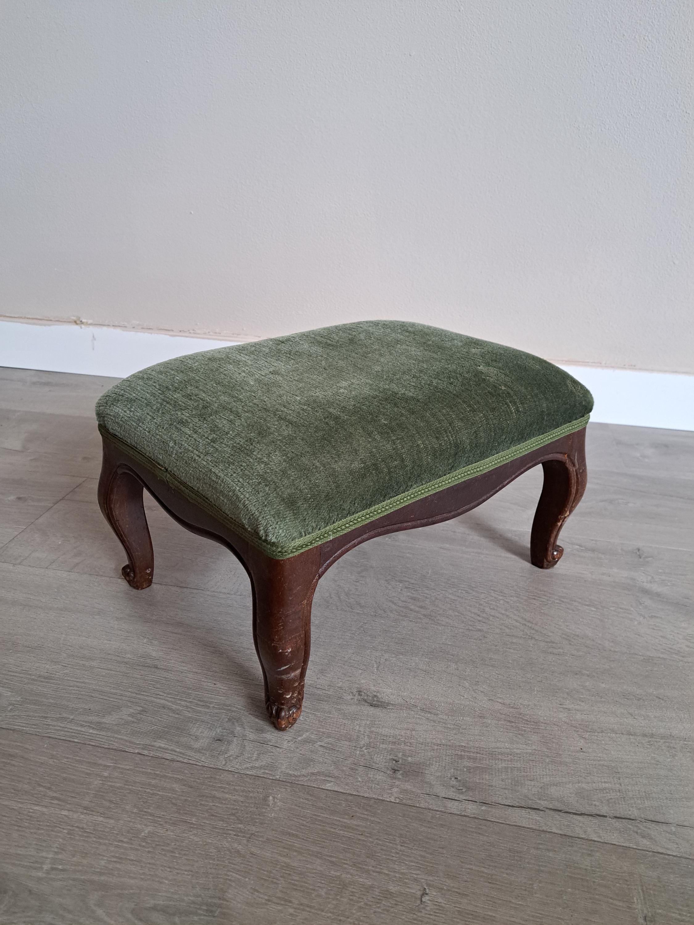 Beautiful vintage footstool, 70s