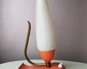 Beautiful Italian night light Stilnovo style 60s orange