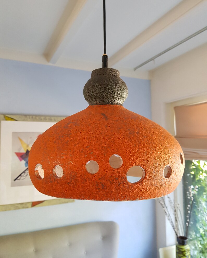 Years 60 ceramic pendant lamp West Germany