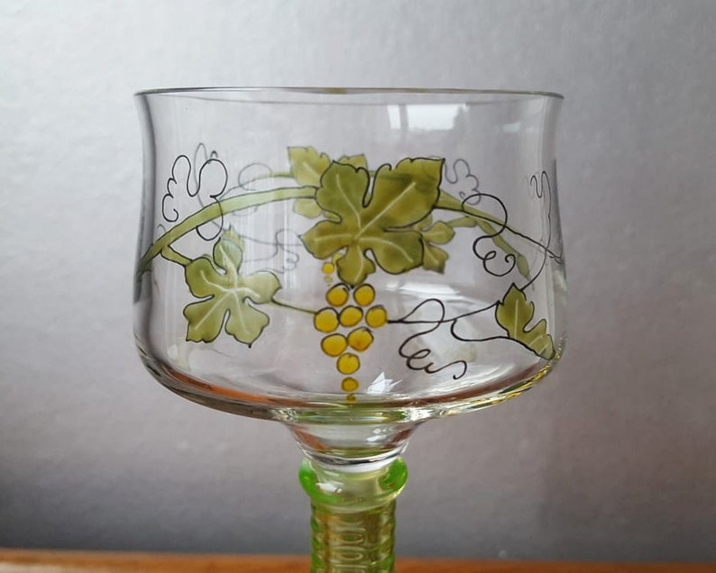Set of 4 White Wine Glasses Made in Germany in the Years 60 Etsy