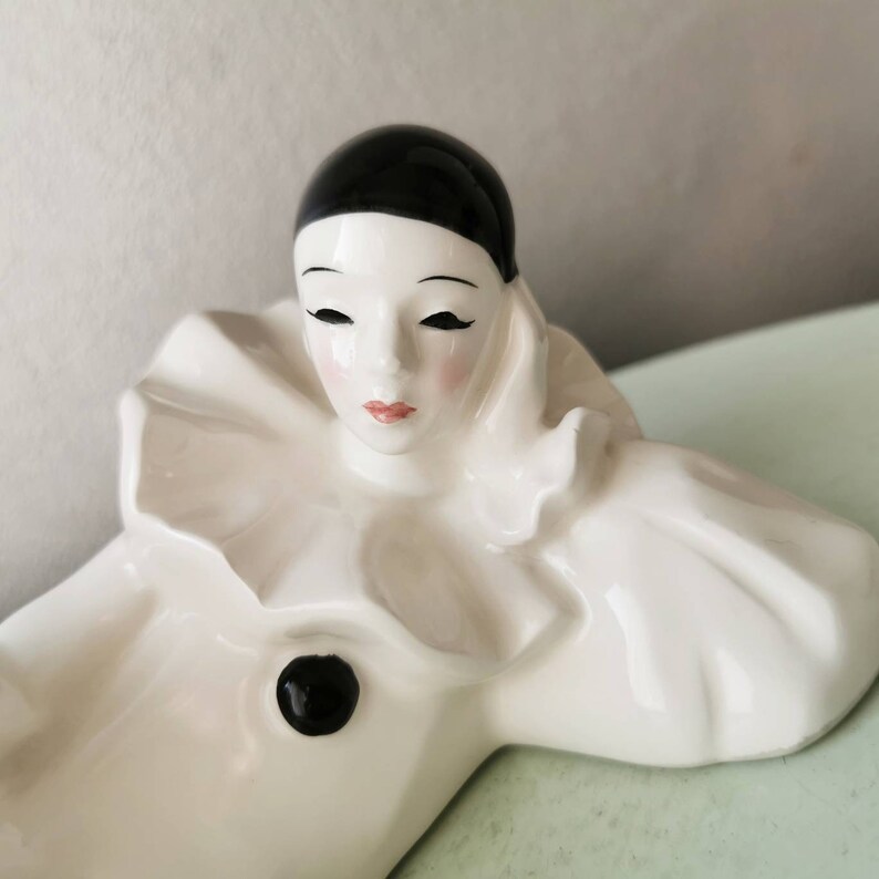 Set of 2 vintage porcelain figurines Pierrot years 70 image 6