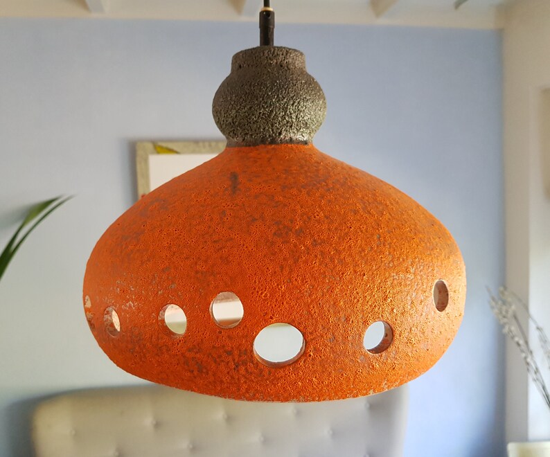 Years 60 ceramic pendant lamp West Germany
