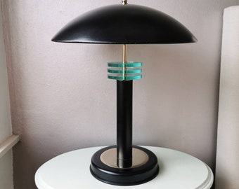 Vintage metal table lamp, Hollywood Regency style, 1980s