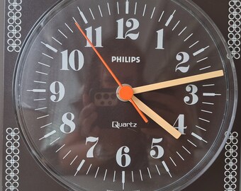 希少　80s PHILIPS 掛時計　フィリップス　ヴィンテージ　西ドイツ製 非常に素晴らしいヴィンテージのフィリップス掛け時計、1980 年代
