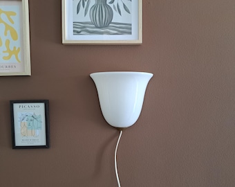 Beautiful vintage glass wall lamp, 1980s