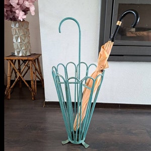 Very nice vintage French metal umbrella stand from the 1950s