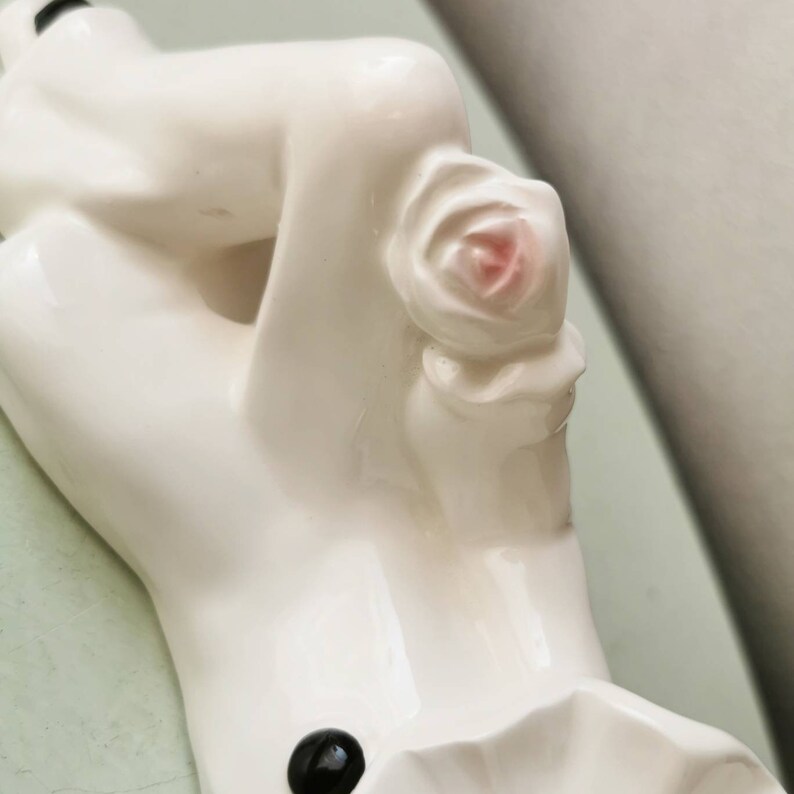 Set of 2 vintage porcelain figurines Pierrot years 70 image 7