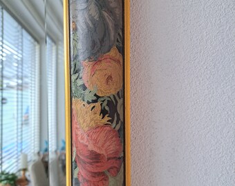 美しいビンテージ木製花柄ミラー、1980 年代 - Etsy 日本